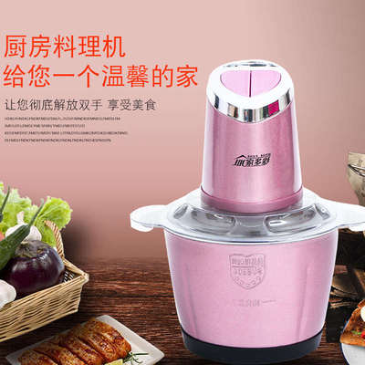 家多彩家用电动小型全自动绞肉机辣椒馅搅拌蒜蓉蒜泥器剁打碎肉机