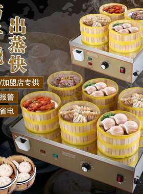 连锁蒸包机商用电四孔蒸包炉台式早餐店保温小笼包蒸炉蒸笼机