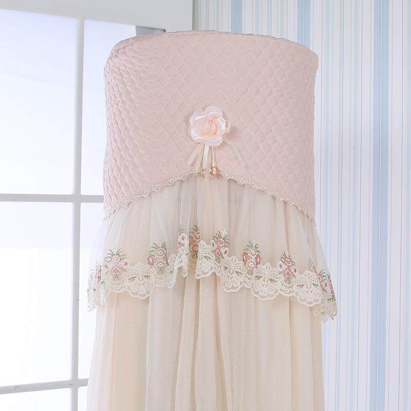 欧式田园布艺柱圆20180202柜机罩子开机可圆用尘套立式柱防空调罩