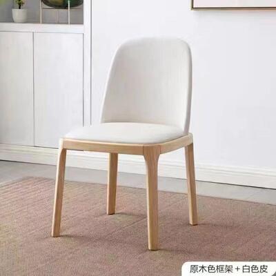 实木餐家用红软包靠背椅客厅餐桌简约椅现代北欧轻奢FNG网餐椅厅