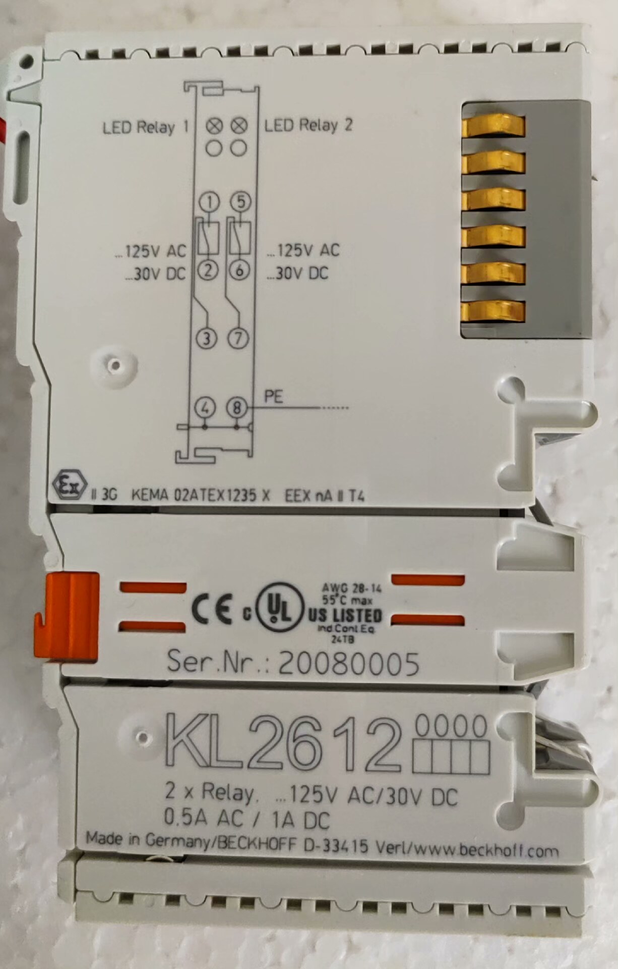 倍福模块:KL2612，KL9080,KL9010，全新的