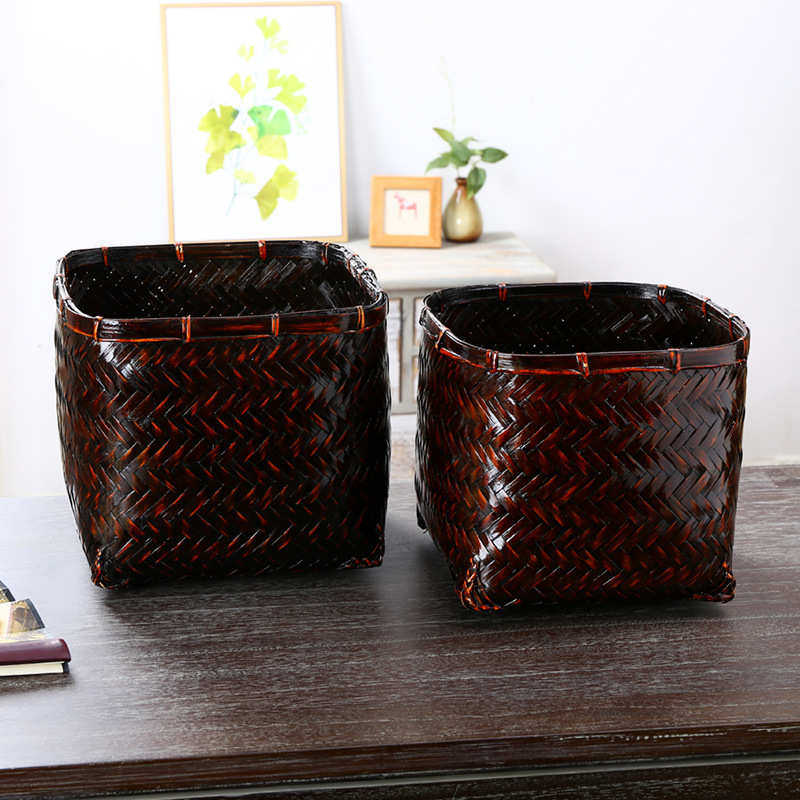 KENS 恒高 进口 复古竹编方形收纳筐 花盆套储物篮,收纳整理,其他收纳篮,淘宝优惠券,粉丝福利购,淘宝优惠卷