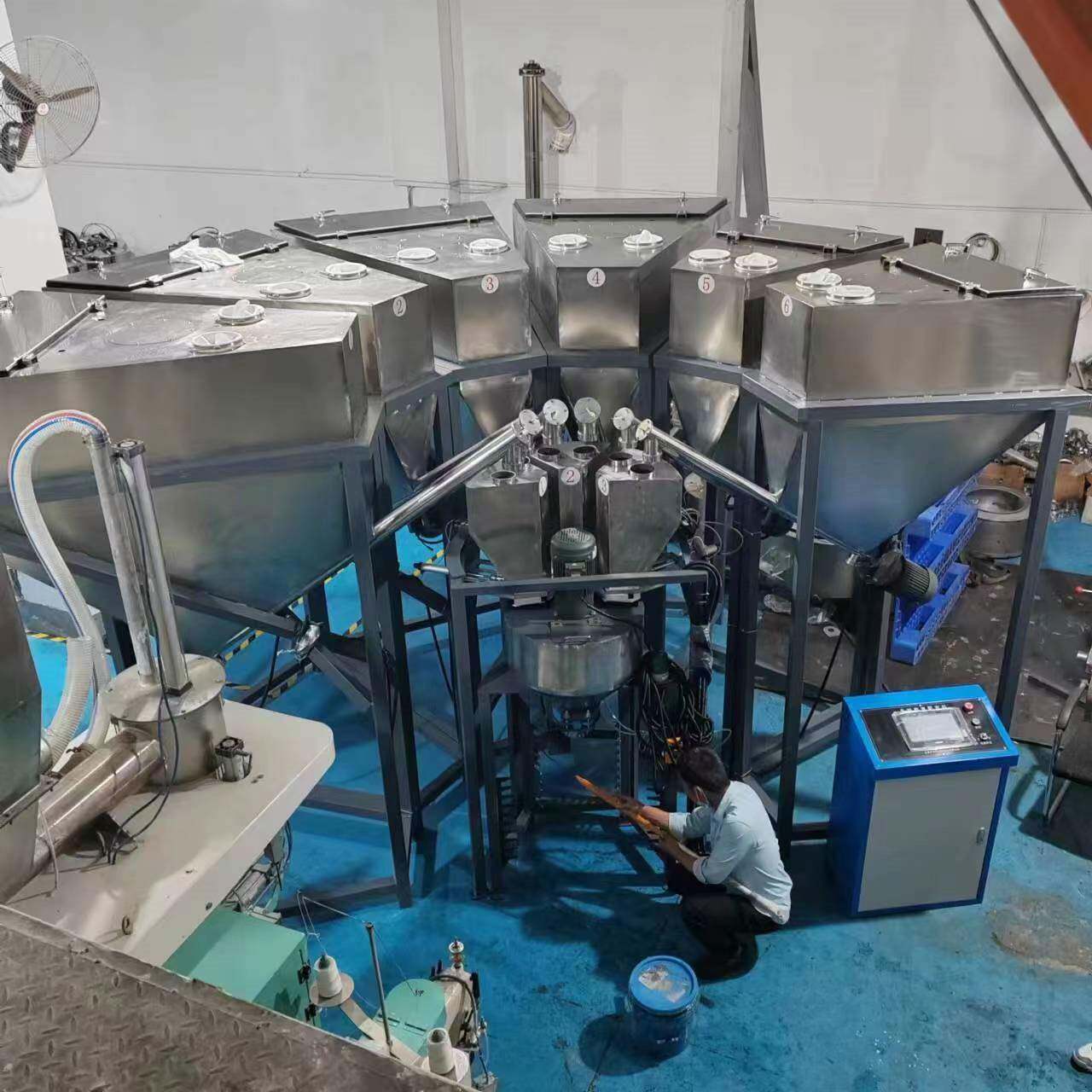 粉末涂料配料机配料误差小不串色无尘计量同时称配方机全自动变频