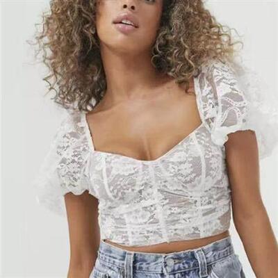 blouses dirndl white womens elegant neck square women for
