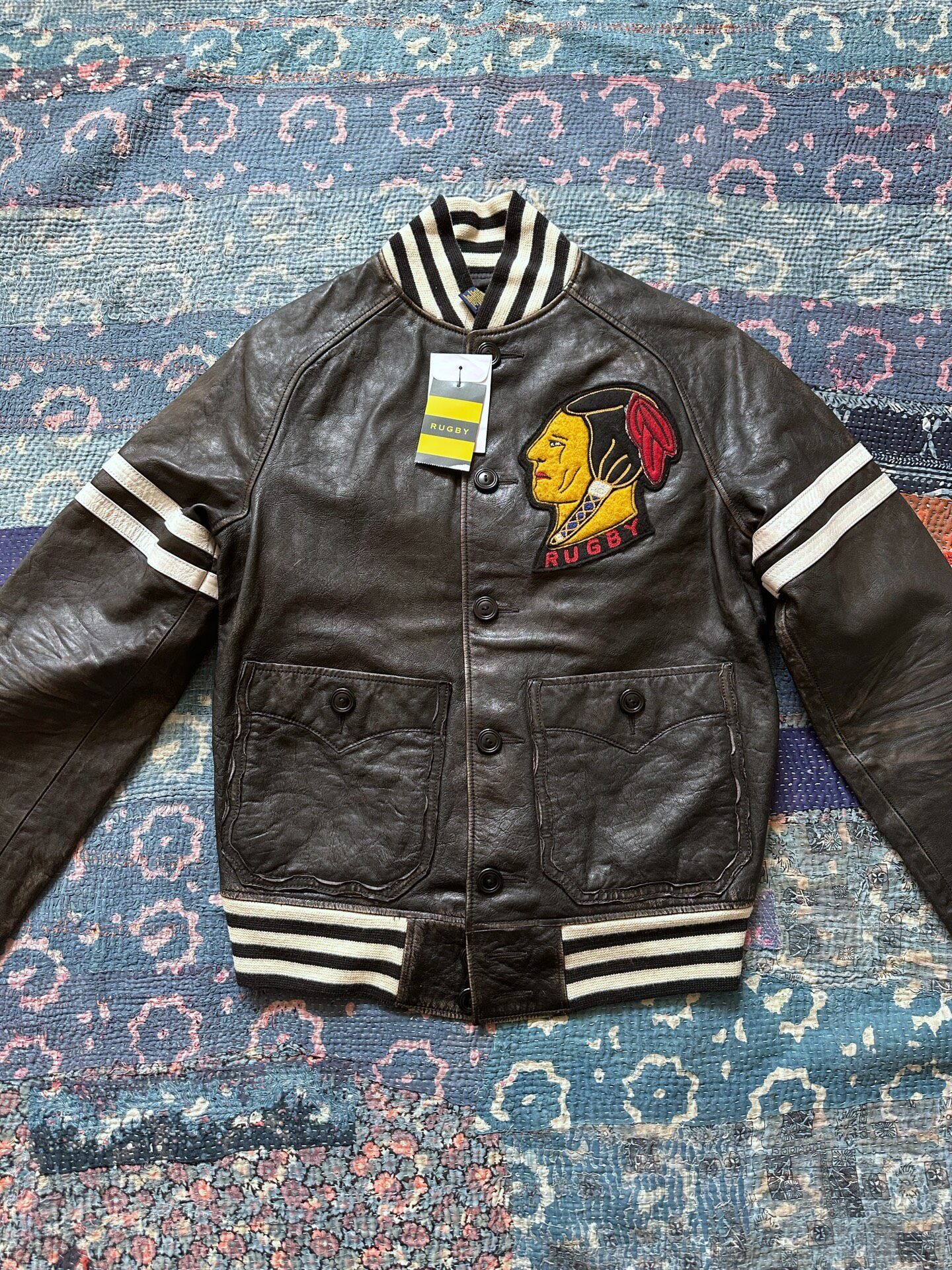 Polo Ralph Lauren Rugby Leather Varsity Jacket