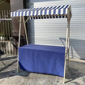 集市摊位车移动折叠售货车摆摊户外促销 架夜市地摊展示架实木质棚