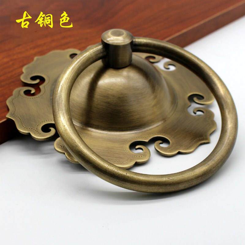 中式彷古铜雕门环 彷古铜门把手 KA-2016 如意大拉手 纯铜门饰拉