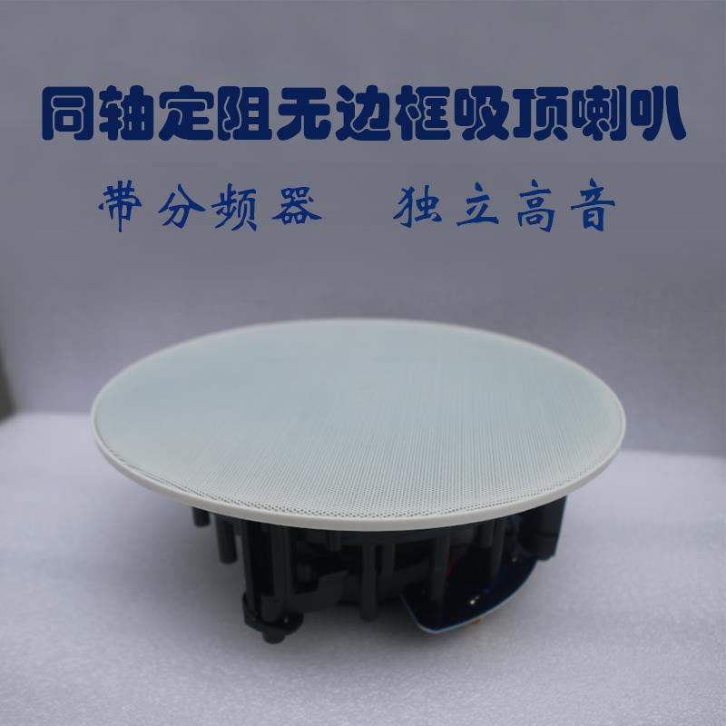 同轴定阻吸顶喇叭 真分频定阻音箱 悬吊式天花板音响店铺会议家用