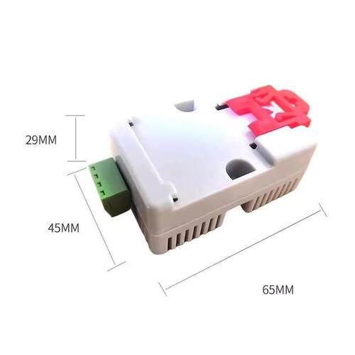 温湿度传感器导轨式485工业级modbus标准卡轨式温湿度模块变送器
