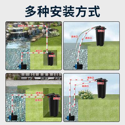 鱼池过滤器过滤系统户外锦鲤池塘过滤桶大型鱼缸外置水循环系统箱