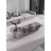 式 272璃玻茶几小型家用客厅长方形网红茶几户意边几组 极简钢化CJ