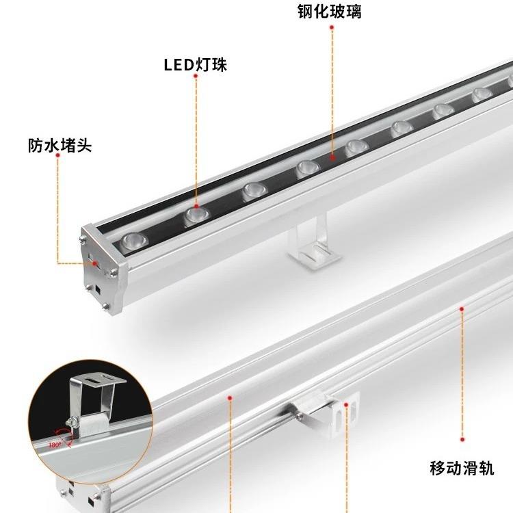 洗墙灯led户外防水线条灯室外亮化24V投光灯轮廓灯婚庆外墙灯超亮