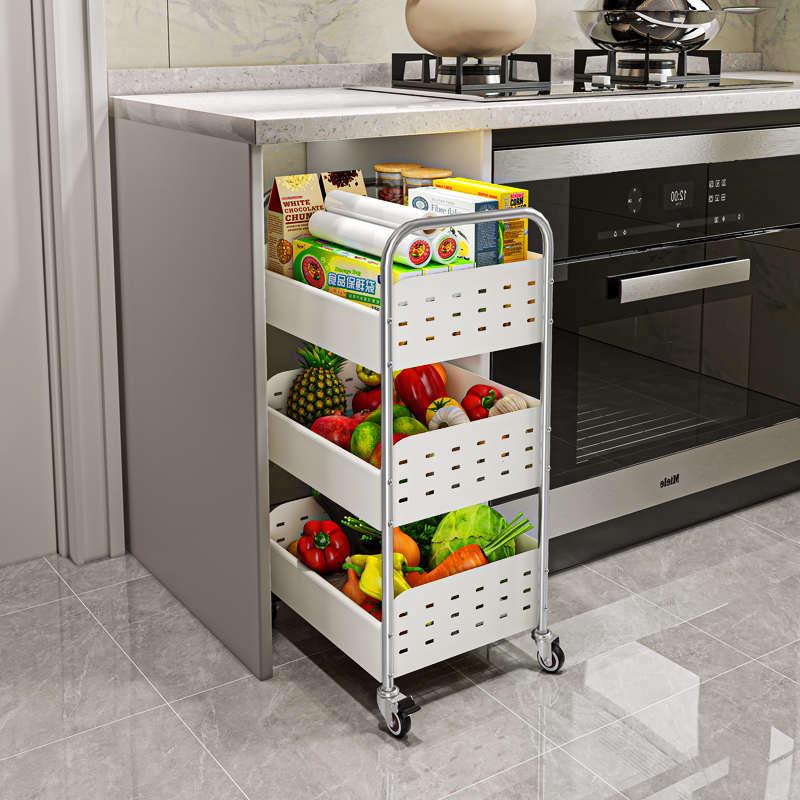 厨房备菜置物架多功能不锈钢放瓜果火锅店落地多层餐厅传菜小推车