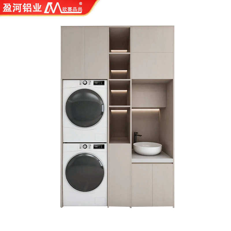 铝收纳柜子双机生产厂家简约组合洗太空蜂窝衣柜阳台家用铝多功能