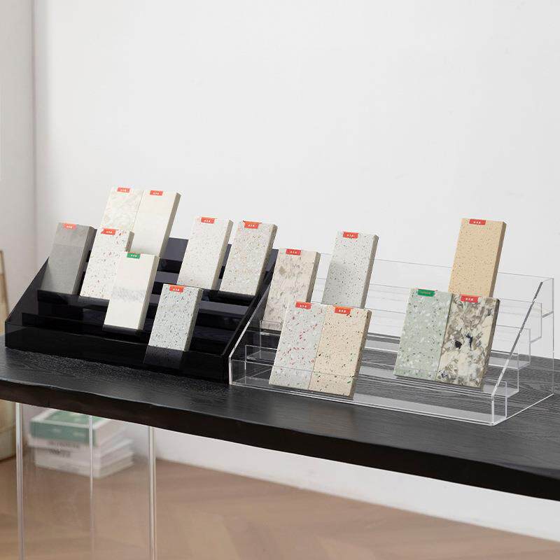 亚克力石材色板展示架橱柜门板生态板玻璃样品架瓷砖不锈钢色卡架