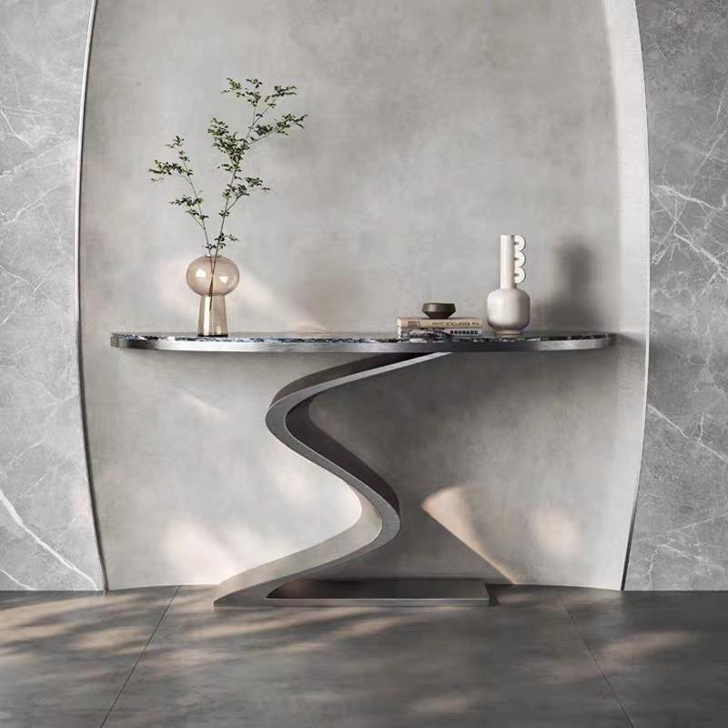 式轻奢现代玄关桌子置物摆架超窄入户玄YEZ意关桌现靠墙代简约件