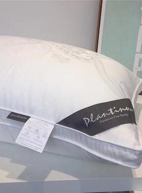 80S柔赛丝花UYI枕枕头全棉提羽丝绒枕立体枕头单芯人白色枕芯48*7