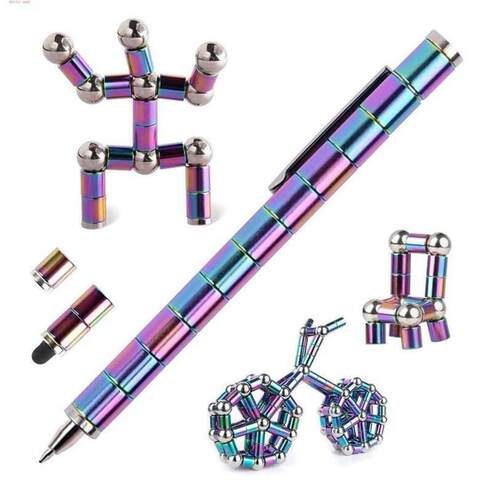 Magnetic Metal Fidget Pen Toys Multifunctional Gift Deformab