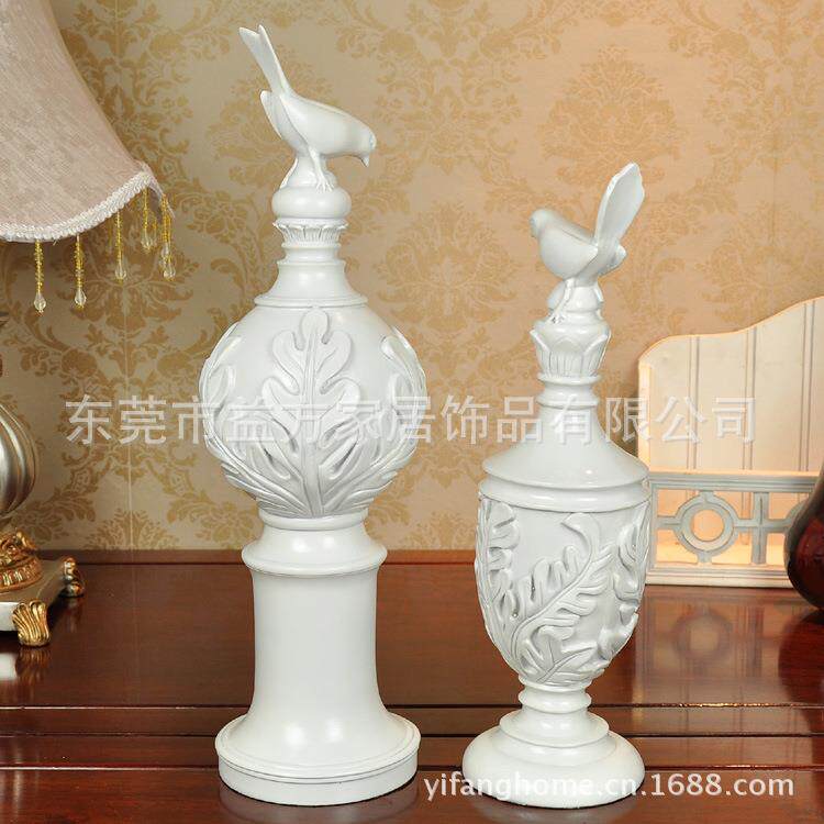 欧美风格家饰欧式小鸟摆饰树脂工艺家居摆件结婚新房装饰手工