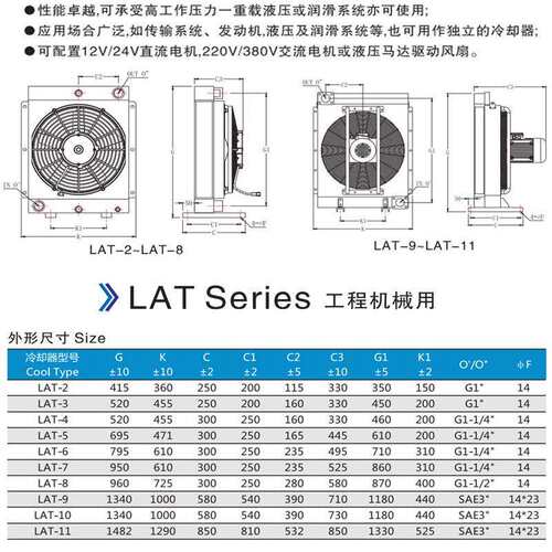 现货工程机械风冷却器立式铝质液压油冷却系统akg风冷却器