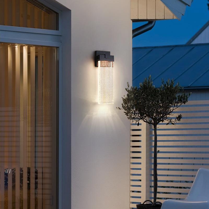户外水晶壁壁灯简约现代室台内水晶壁灯外阳露台别墅门入户大led