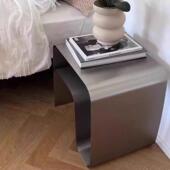 轻奢小金属床卧头柜锈钢现代简约沙发边几客厅室不床边置物角角几