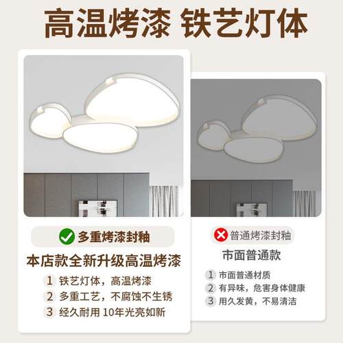 鹅卵石936客厅主E灯现代简约光吸顶灯2025年新款护大气眼LD全谱灯