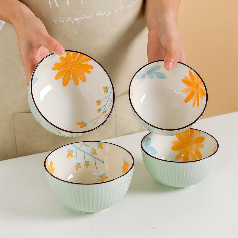 川岛屋陶瓷碗家用新款2023好看的米饭吃饭碗小碗盘子碗碟餐具