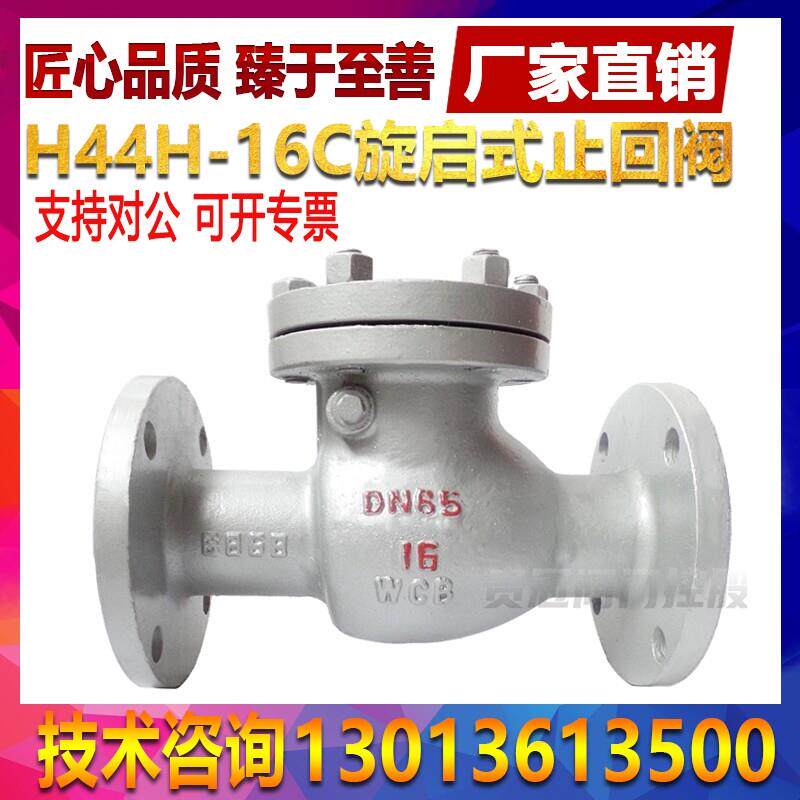 H44H-16C铸钢旋启式法兰止回阀碳钢单向逆止阀DN25 50 80 100 150