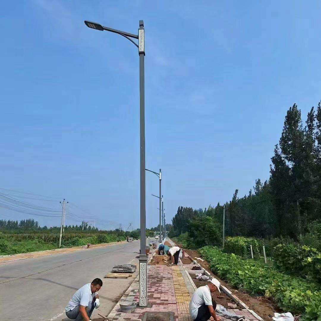 回纹路灯新农村市政路灯杆6米LED照明庭院灯太阳能太阳能庭院灯
