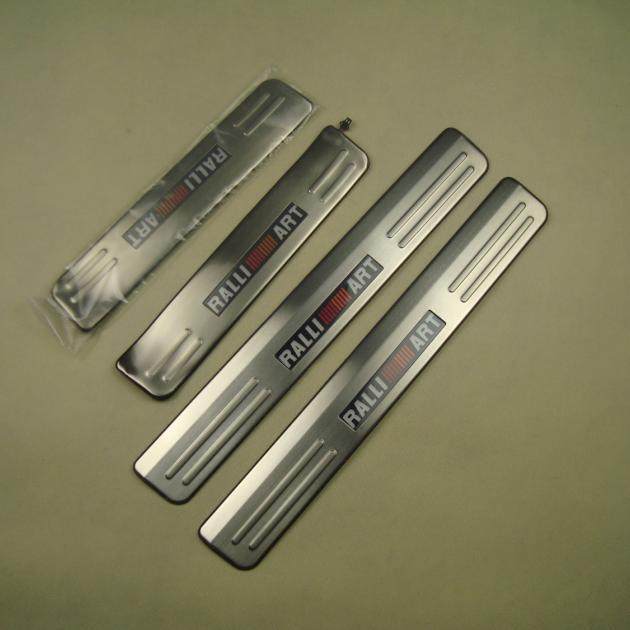 Ralli art不锈钢带灯门槛条Ralliart 翼神迎宾踏板