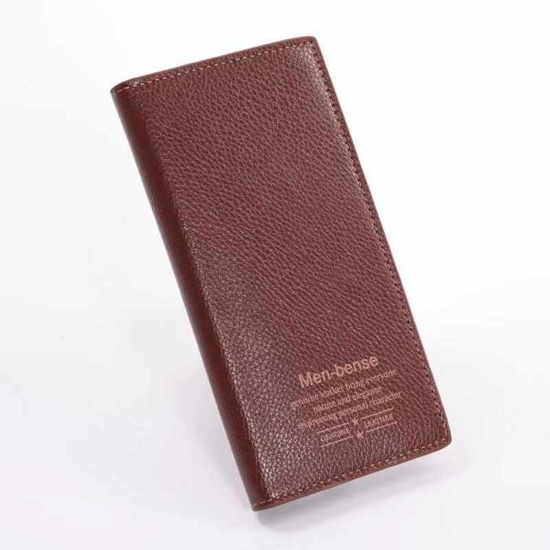 简约时尚pu革男士长款钱包防水证件卡位钱包纯色商务皮夹厂家批发