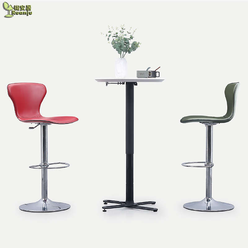时尚简约轻奢升降转动皮酒吧椅餐椅高脚桌椅会客接待前台椅子B368