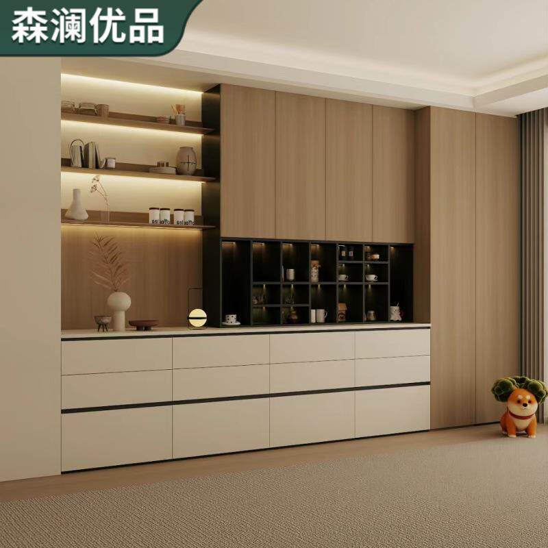 北京厂家定 制餐边柜实木免漆 万华禾香餐边柜 展示柜现代简约