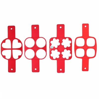 Nonstick Pancake Maker Egg Ring Maker 4 Holes Silicone Panca