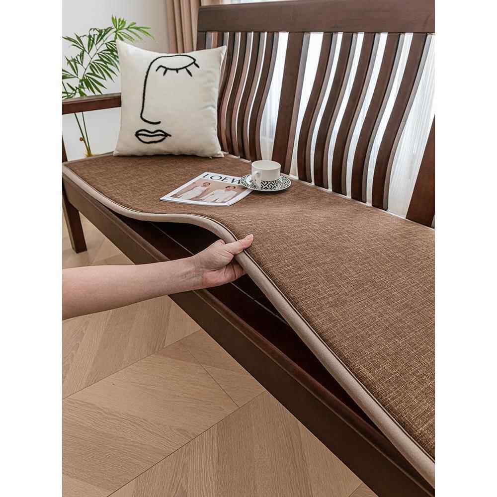 棉麻木沙发靠垫2025全夏季新靠垫中国实木红木高档防滑靠垫