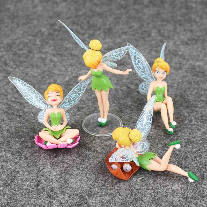 精灵公主4款花仙子 Tinker Bell 手办玩具奇妙仙子装饰蛋糕摆件