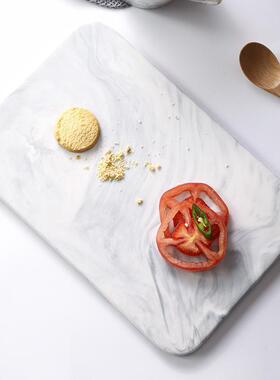 盘5zw大理陶瓷石纹长方形托盘西餐批发盘盘子盘糕点托盘餐欧式