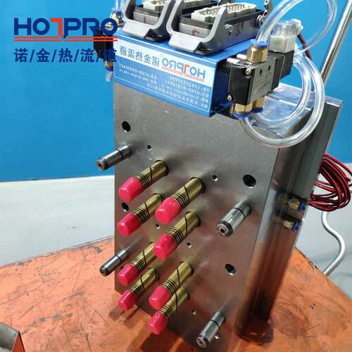 诺金塑胶模配件模具设计1出8针阀式热半模热流道热嘴热流道系统