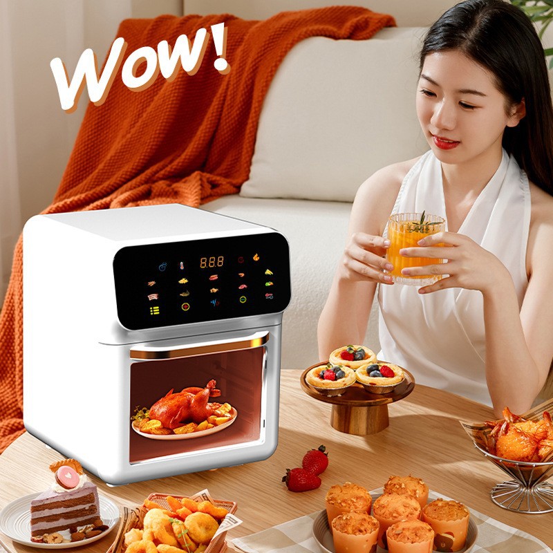 新款电烤箱家用空气炸锅智能厨房烘焙蒸烤薯条烤肉一体机多功能