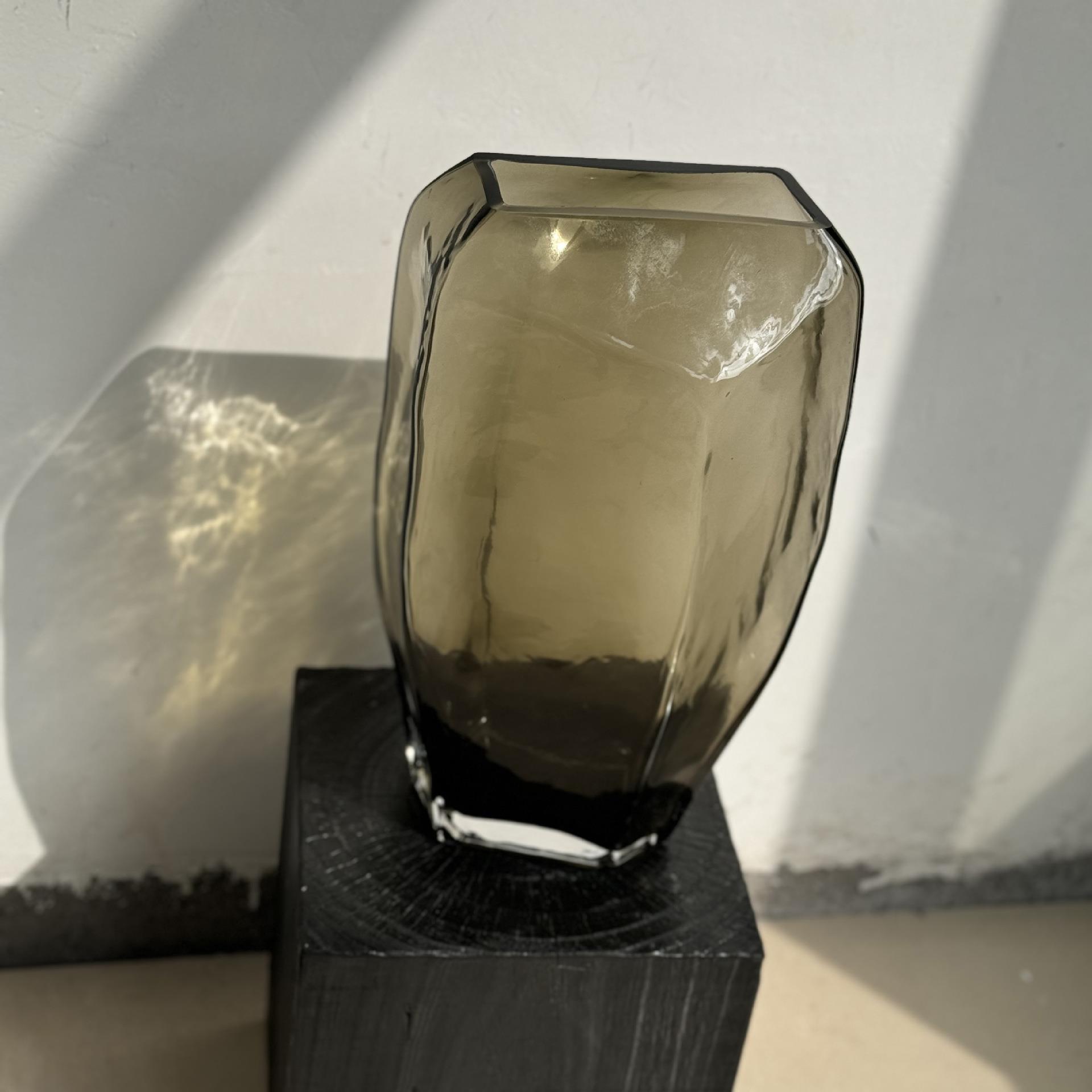 北欧风马醉木吊钟玻璃花瓶创意插花器落地大摆件客厅样板房装饰品