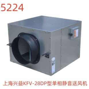 5224号 20KG 28DP型单相超静音送风机390W换气扇 上海兴益KFV