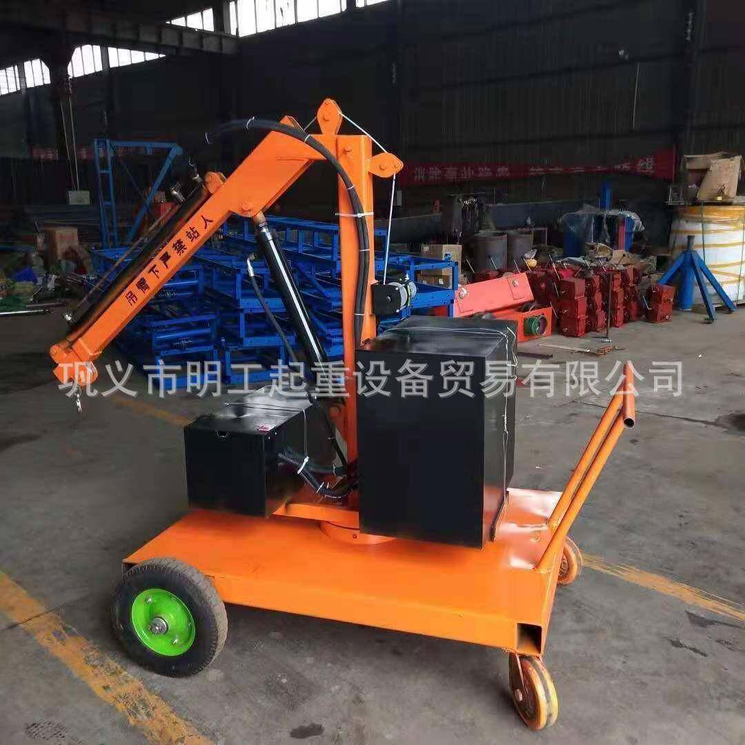 1-2吨液压小吊车全自动液压吊运机微型电动起吊机钢丝绳牵引
