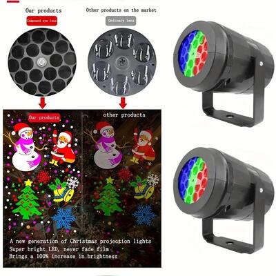 1pc Snowflake Christmas Laser Projector Light,16 patterns Wa