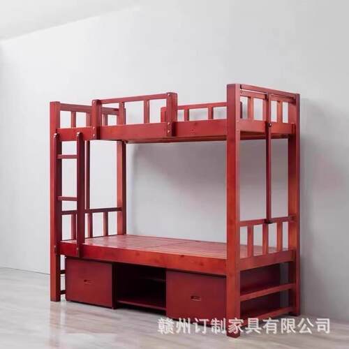 营房宿舍床双层床组合内务柜上下宿舍床带底柜实木制式营具单人床