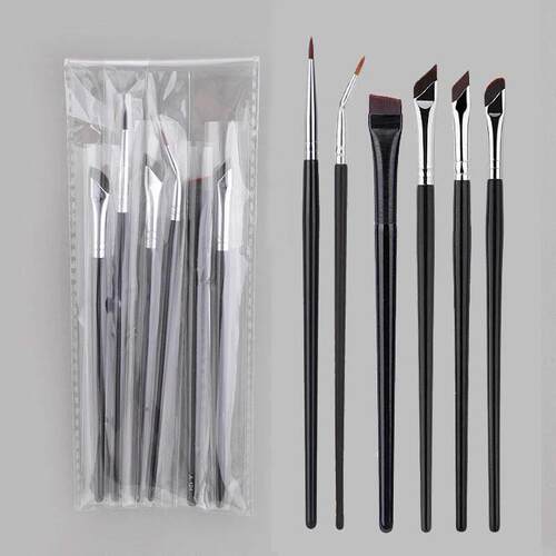 Karsyngirl 6Pcs Upgrade Blade Eyeliner Brush Ultra Thin Fine
