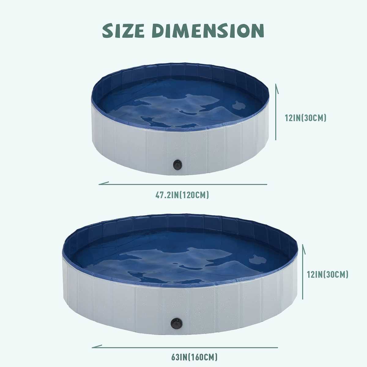 可折叠宠物水池游泳池戏水池加厚防滑款密度板送拉链袋