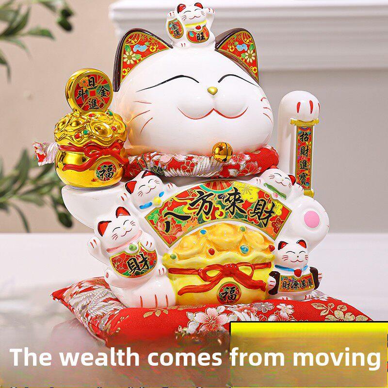 特大号2025新款招财猫摆件摇手开业礼品自动招手店铺收银前台礼物