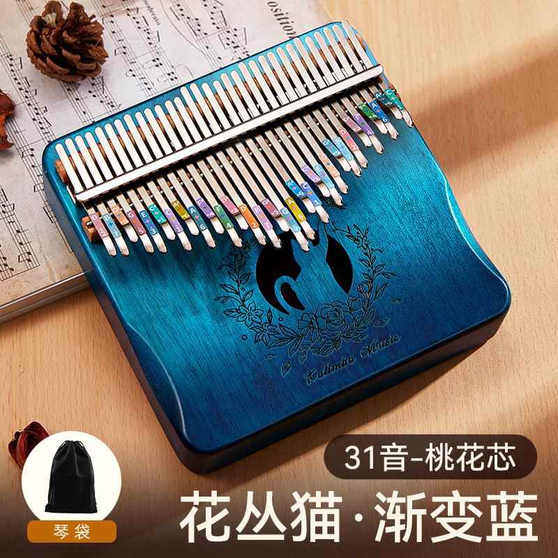 高档31音拇指琴2正1音手指琴卡林巴女生乐器简品单易学半音含五指