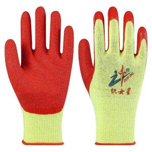 牛郎织女星劳保手套耐磨加厚防滑玻璃厂浸胶工作干活男工地带胶皮
